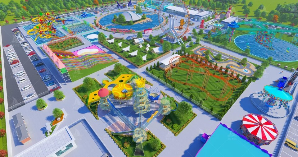 Amusement park planning and layout