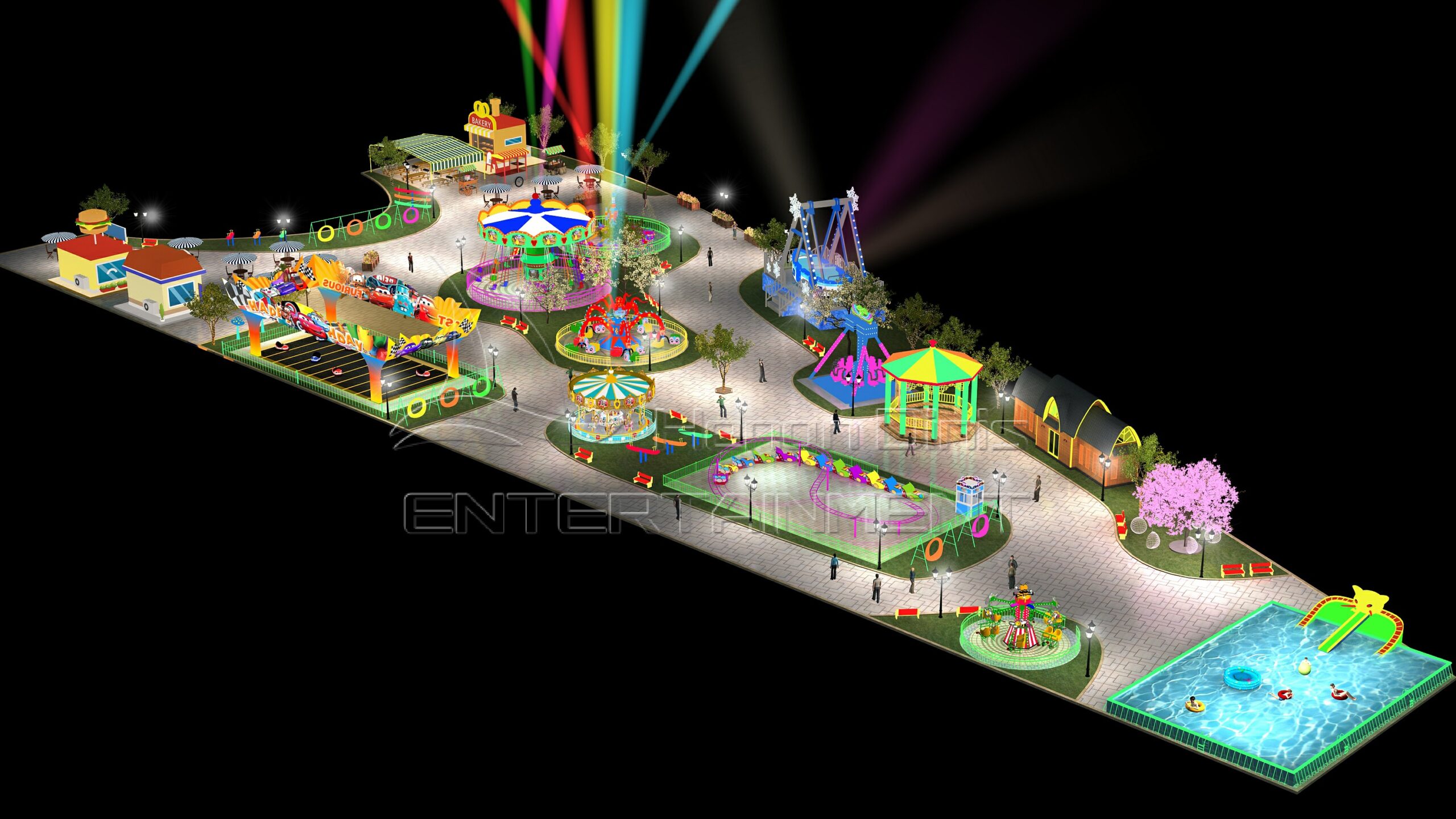 CAD Thrill Amusement Park Design