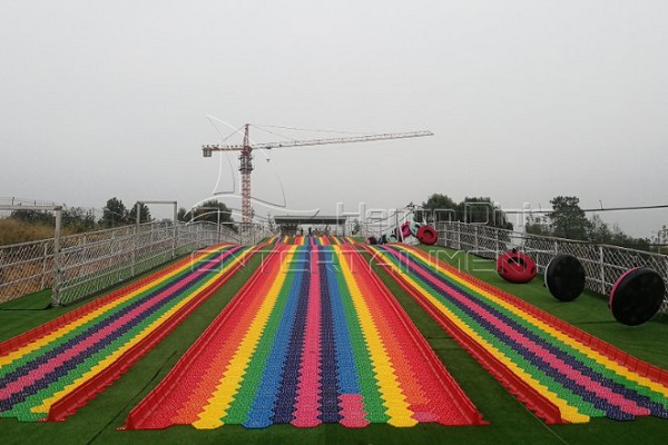 Colorful Rainbow Slide for Park Use