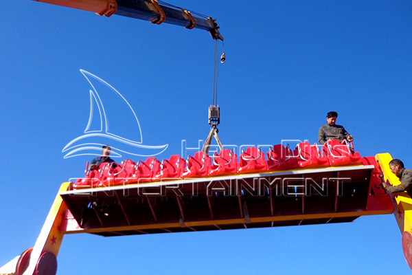 Installation of Topspin Ride for Amusement Park