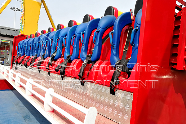 Seats of Crazy Spinning Top Ride