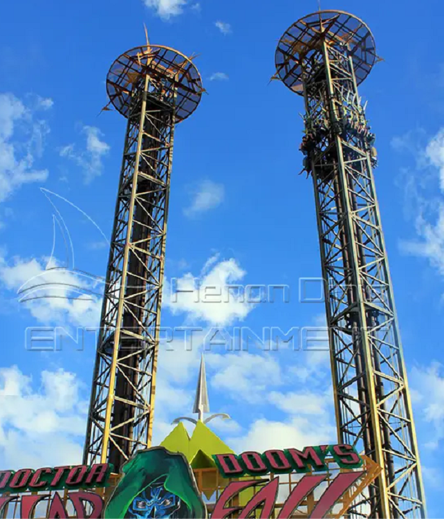 Adrenaline Double Gyro Tower Ride for Outdoor Use