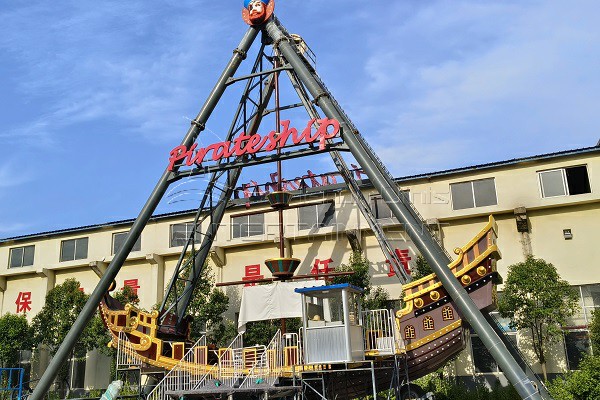Test Run of Amusement Park Pirate Ship at TR Factory